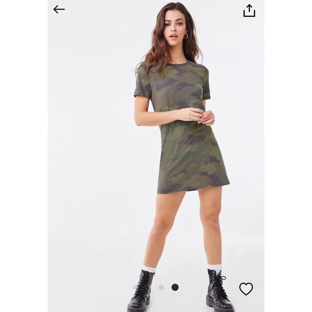 Camo Print T-Shirt Dress